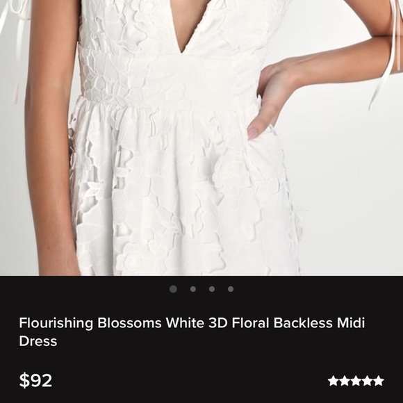 Lulus white midi lace dress - Picture 2 of 8